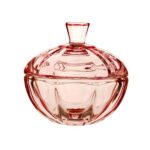 Irena Hamburg Crystal Glass Candy Box 12cm – Pink